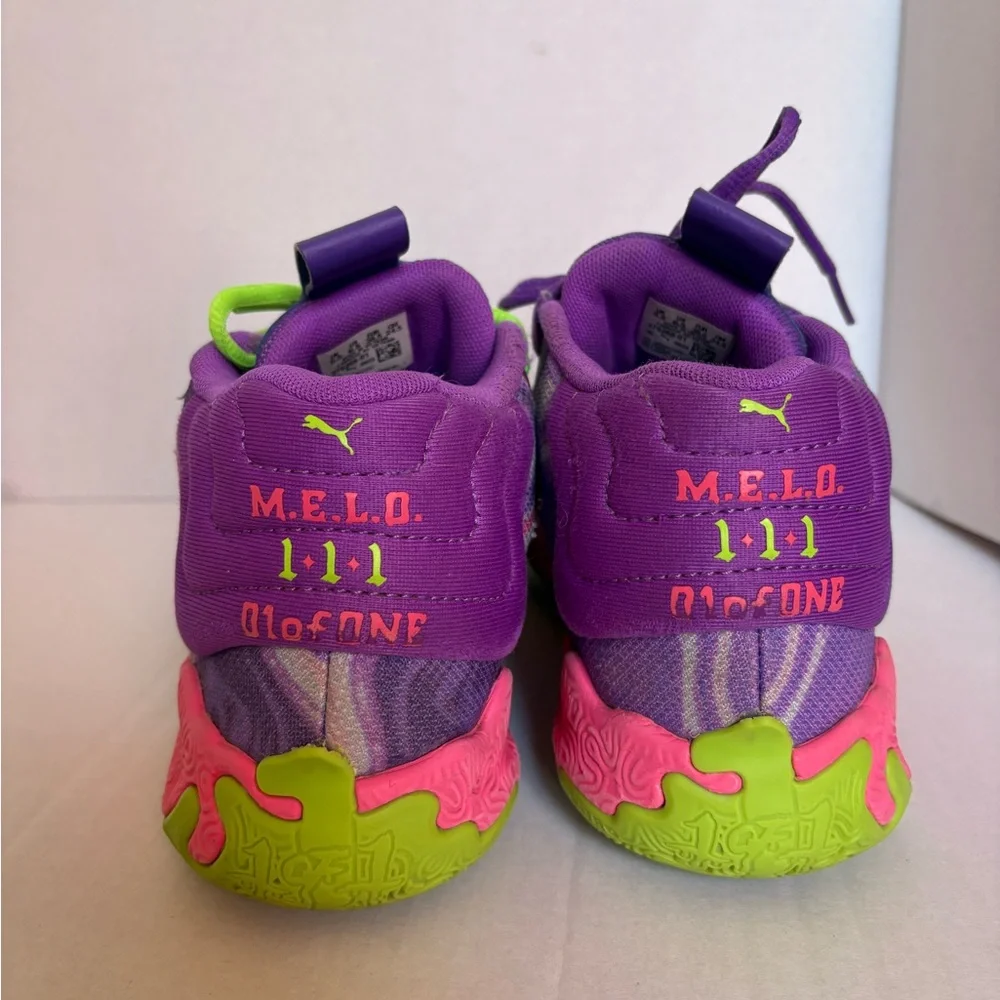 Puma MB.01 LaMelo Ball Not From Here Big Kid 6.5 Purple Pink Green - Picture 4 of 10
